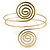 Egyptian Style Swirl Upper Arm, Armlet Bracelet In Gold Plating - 28cm L