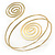 Egyptian Style Swirl Upper Arm, Armlet Bracelet In Gold Plating - 28cm L - view 3