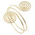 Egyptian Style Swirl Upper Arm, Armlet Bracelet In Gold Plating - 28cm L - view 2