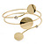 Polished Gold Tone Triple Circle Upper Arm, Armlet Bracelet - 27cm L - view 5