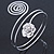 Rhodium Plated Crystal Flower and Swirl Circle Upper Arm, Armlet Bracelet - 27cm L - view 4