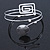 Silver Tone Circle And Square Crystal Upper Arm/ Armlet Bracelet - 26cm L - view 7