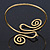 Vintage Inspired Hammered Twirl, Crystal Upper Arm, Armlet Bracelet In Antique Gold Plating - 27cm L - Adjustable - view 11