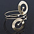 Contemporary Open Cut Circle, Crystal Upper Arm, Armlet Bracelet In Gold Plating - 27cm L - view 9