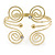 Greek Style Swirl Upper Arm, Armlet Bracelet In Gold Plating - 27cm L - Adjustable - view 2