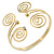 Greek Style Swirl Upper Arm, Armlet Bracelet In Gold Plating - 27cm L - Adjustable - view 3