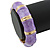 Light Purple Enamel Segmental Hinged Bangle Bracelet In Gold Plating - 19cm L - view 3