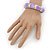 Light Purple Enamel Segmental Hinged Bangle Bracelet In Gold Plating - 19cm L - view 2