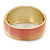 Red Enamel, 'Ruffled' Hinged Bangle Bracelet In Gold Plating - 19cm L - view 5