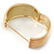 Red Enamel, 'Ruffled' Hinged Bangle Bracelet In Gold Plating - 19cm L - view 4