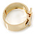 Polished Gold Tone, Clear Crystal 'Belt' Bangle Bracelt - 19cm L - view 5