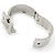 Polished Silver Tone, Clear Crystal 'Belt' Bangle Bracelt - 19cm L - view 5