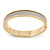 Gold Plated Silver Glitter Oval Hinge Bangle Bracelet - 18cm L - view 7