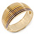 Purple Enamel Ruffled Hinged Bangle Bracelet In Gold Plating - 19cm L - view 9