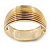 Purple Enamel Ruffled Hinged Bangle Bracelet In Gold Plating - 19cm L - view 10