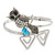 Vintage Inspired Crystal Owl Upper Arm, Armlet Bracelet In Silver Tone - 27cm L - Adjustable - view 7