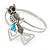Vintage Inspired Crystal Owl Upper Arm, Armlet Bracelet In Silver Tone - 27cm L - Adjustable - view 3