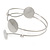 Polished Silver Tone Triple Circle Upper Arm, Armlet Bracelet - 27cm L - view 5