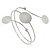 Polished Silver Tone Triple Circle Upper Arm, Armlet Bracelet - 27cm L - view 6
