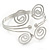Greek Style Swirl Upper Arm, Armlet Bracelet In Rhodium Plating - 27cm L - Adjustable - view 5