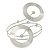 Contemporary Open Cut Circle, Crystal Upper Arm, Armlet Bracelet In Rhodium Plating - 27cm L - view 2