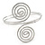 Egyptian Style Swirl Upper Arm, Armlet Bracelet In Rhodium Plating - 27cm L - view 3