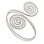 Egyptian Style Swirl Upper Arm, Armlet Bracelet In Rhodium Plating - 27cm L - view 6