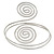 Egyptian Style Swirl Upper Arm, Armlet Bracelet In Rhodium Plating - 27cm L - view 2