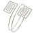 Silver Tone Square Motif Upper Arm, Armlet Bracelet - 27cm L - view 3