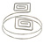 Silver Tone Square Motif Upper Arm, Armlet Bracelet - 27cm L - view 4