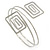 Silver Tone Square Motif Upper Arm, Armlet Bracelet - 27cm L - view 5