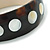 Dotted Shell Round Bangle Bracelet (Brown, White, Black) - 20cm L - view 4