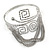 Silver Tone Swirl & Square Hammered Upper Arm/ Armlet Bracelet with Chains - Adjustable - view 4