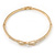 Gold Plated Clear Crystal Bow Bangle Bracelet - 18cm L - view 7