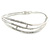 Clear Crystal  Bangle Bracelet In Rhodium Plated Metal - 18cm L - view 5