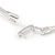Clear Crystal  Bangle Bracelet In Rhodium Plated Metal - 18cm L - view 4