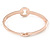 Clear Crystal Open Eternity Circle of Love Bangle Bracelet In Rose Gold Tone Metal - 19cm L - view 6