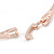 Clear Crystal Open Eternity Circle of Love Bangle Bracelet In Rose Gold Tone Metal - 19cm L - view 4