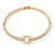 Clear Crystal Open Eternity Circle of Love Bangle Bracelet In Gold Tone Metal - 19cm L - view 7