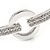 Clear Crystal Open Eternity Circle of Love Bangle Bracelet In Rhodium Plated Metal - 19cm L - view 3