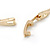 Gold Plated Clear Crystal 'Eye' Bangle Bracelet - 18cm L - view 4