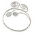 Silver Tone Hammered Circles And Swirls Upper Arm/ Armlet Bracelet - Adjustable - view 3