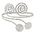 Silver Tone Hammered Circles And Swirls Upper Arm/ Armlet Bracelet - Adjustable - view 5