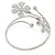 Silver Tone Double Flower Upper Arm, Armlet Bracelet - Adjustable - view 3