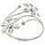 Silver Tone Double Flower Upper Arm, Armlet Bracelet - Adjustable - view 2
