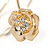 Vintage Inspired Hammered Butterfly & Flower Upper Arm, Armlet Bracelet In Gold Tone - 27cm Length - view 4