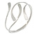 Polished Modern Leaves Upper Arm/ Armlet Bracelet In Silver Tone - Adjustable - view 3