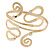 Polished Gold Tone Curls and Loops Upper Arm/ Armlet Bracelet - Adjustable - view 6