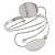 Silver Plated Hammered Oval Leaf Upper Arm, Armlet Bracelet - Adjustable