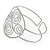 Greek Style Twirl Upper Arm, Armlet Bracelet In Hammered Silver Plating - Adjustable - view 6